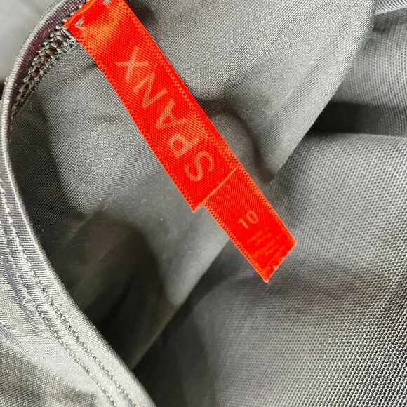 Spanx Swim Tankini TOP Womens Size 10 Black Halter Slimming Ruched - Picture 2 of 2